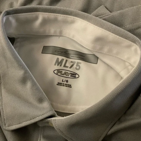 Men’s used size Large L Greg Norman polo shirt grey - Picture 2 of 3